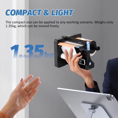 Automatic Label Dispenser, 2.98lb Portable Electric Label Dispenser for 20-130mm Labels, 3 Speed Adjustable with Dual Senser for Shipping/Document/Reminding Labels (with a Battery)