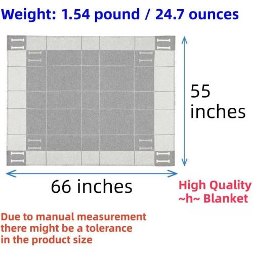 h Blanket Soft Throw Blanket Faux Fleece Cashmere Plaid Warm Shawl Thick Knitted Plush Cozy Comfy for Women Throw Blanket for Sofa Couch Bed Queen King Size 55x66 in (Navy Blue)