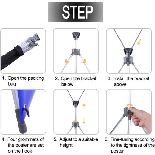 Adjustable X Banner Stand Fits Any Banner Size Width 23 to 32 and Height 63 to 78