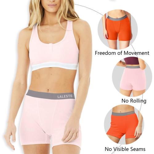 3xl Multicolor LALESTE Women Cotton Boxer Briefs 3 Inseam Boy Shorts Underwear Anti Chafing Shorts 5 Pack