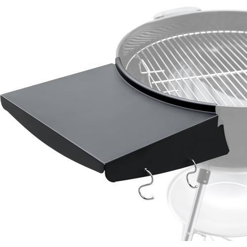 Upgraded Grill Table Shelf for Kettle Grills 22 Inch, Side Table Shelf Replaces Weber Master Touch & Original Charcoal Grill, Grill Accessories for Weber Kettle, Outdoor Steel BBQ Table Shelf