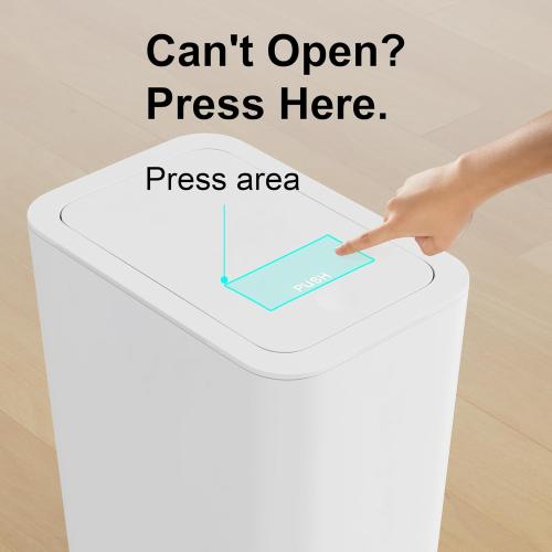 N. NETDOT 3 Pack 10L / 2.6 Gallon Small Trash Can with Lid,Bathroom Garbage Can with Pop-Up Lid,Waste Basket for Bathroom,Kitchen,Bedroom,Powder Room,Office,College (Black-Grey-Off White)