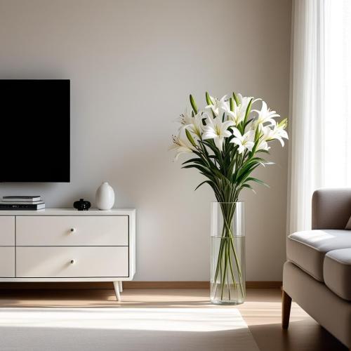 CYS EXCEL Cylinder Clear Glass Vase (H:20 D:6) | Multiple Size Choices Glass Flower Vase Centerpieces | Hurricane Floating Candle Holder Vase