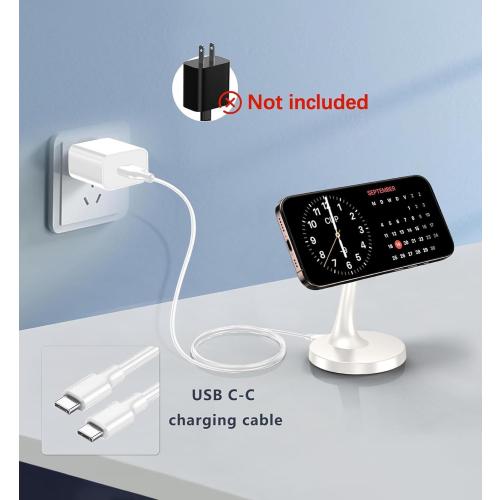 2 Pack Magnetic Wireless Charger iPhone, 15W Fast Mag-Safe Charger Stand for iPhone 17/17 Air/17 Pro/17 Pro Max 16/15/14/13/12 Series Magnet Wireless Charging Station/Pad for AirPods- Gifts Ideas