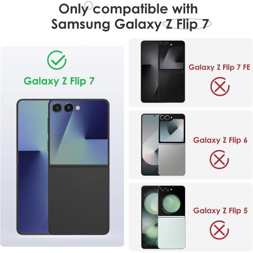 Maxdara for Z Flip 7 Glitter Case, Samsung Flip 7 Magnetic Case with Privacy Screen Protector Slim Cover Support Wireless Charging, Purple (Privacy Screen)