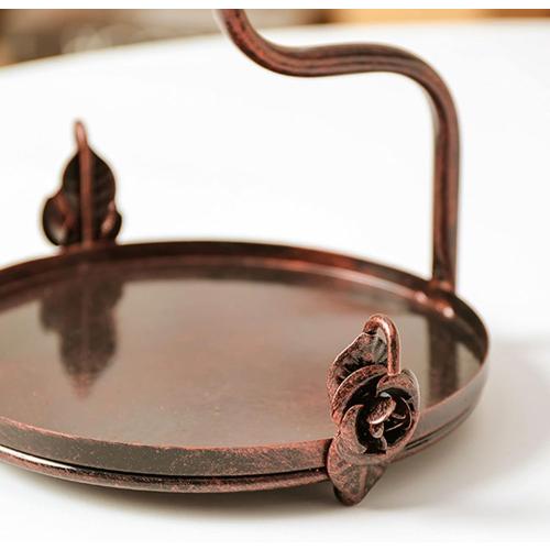 Color bronze Vintage Coffee Mug Holder,Rustic Tea Mug and Saucer Storage Display Rack,Holds 6 Cups,Bronze Iron