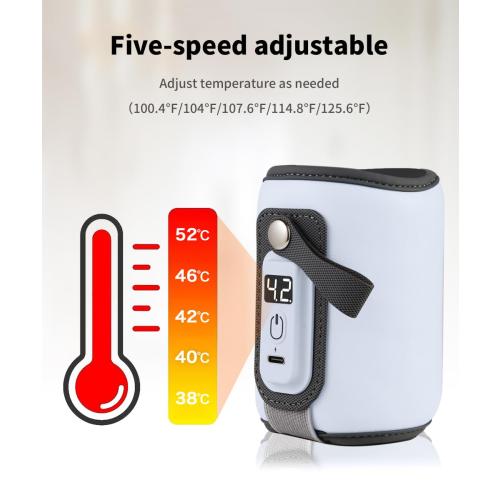 Bottle Warmer, Baby Milk Warmer with 5-Speed Temperature Control, Stable Constant Warming with LED Display, Requires Power Source, USB Powered with 18W Adapter, Suitable for Home and Travel