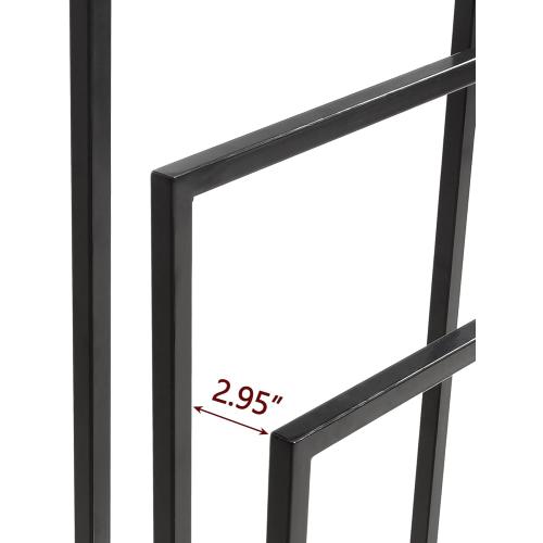 Size 3 Tiers Black Metal Towel Rack Chrome Tall Industrial Modern Freestanding Towel Holder for Bathroom Accessories Organizer for Bath Storage & Hand Towels,Washcloths,Next to Tub or Shower