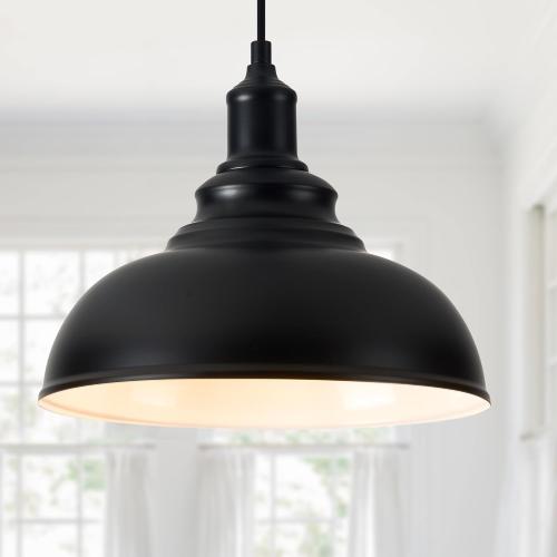 2 Pack Farmhouse Pendant Light Black Pendant Lights Kitchen Island Industrial Adjustable Hanging Barn Lamp Pendant Lighting Over Island Sink Light Fixtures