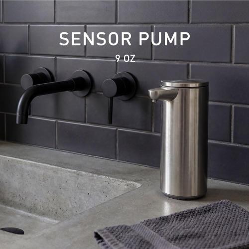 simplehuman Liquid Sensor Pump, 9 oz Automatic Soap Dispenser for Kitchen and Bathroom, Touchless Motion Sensor, Variable Dispense, Rechargeable, No-Drip Spout, High-Grade Brushed Stainless Steel