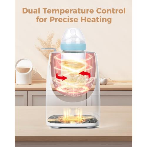 Papablic NutriWarm™ Swirlable Bottle Warmer – Advanced Nutrient-Preserving Warming Technology, Fast and Even Warming for Breastmilk & Formula, Precise Temperature Control, Easy to Use