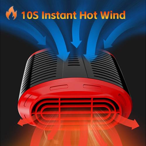 Car Heater, 12V 150W Car Heaters for Vehicle, Portable Car Heater that Plugs into Cigarette Lighter, 2 in 1 Car Heating and Cooling Fan,Car Windshield Defroster Demister for Winter, Red