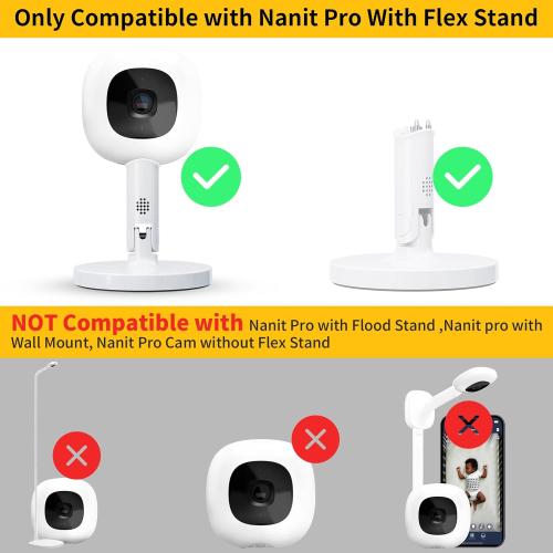 iTODOS Baby Monitor Mount Compatible with Nanit Pro Smart Baby Monitor & Flex Stand Baby Monitor, 8inches Flexible Arm Monitor Mount,Attach Your Baby Cam Wherever You Like-1pack (baby monitor not included)