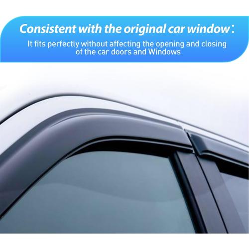 Nilight Window Visors for Honda Accord 2008 2009 2010 2011 2012 2013 2014 2015 2016 2017, Out-Channel Window Wind Deflectors Rain Guards -4PCS