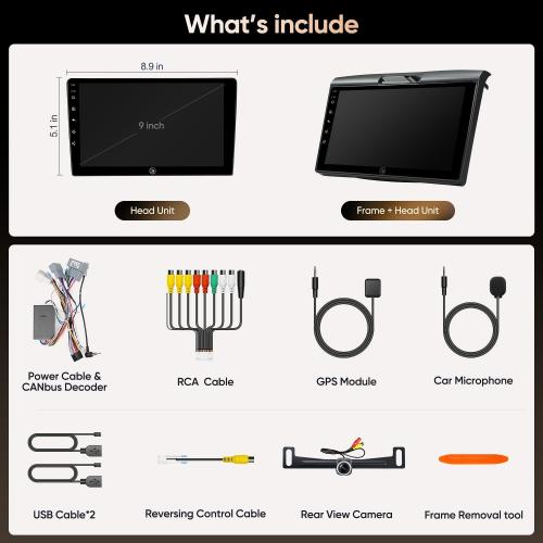 9'' Car Stereo Radio Upgrade for Honda CR-V2012 2013 2014 2015 2016 with Android12/5G WiFi/Wireless CarPlay/Android Auto/Touch Screen/GPS Navigation/Bluetooth/FM/RDS/HD Backup Camera