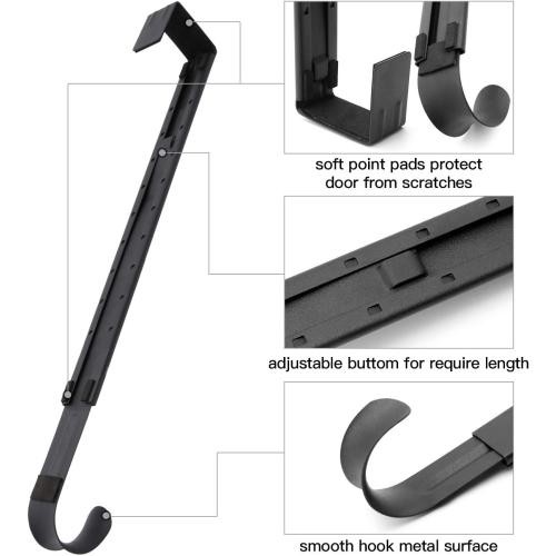 Wreath Hanger,Easter Decorations Adjustable Wreath Hanger for Front Door Decor from 14.9-25,Over The Door Hooks Organizer 20 lbs Larger Wreaths Hangers Christmas Wreaths Decorations Hook