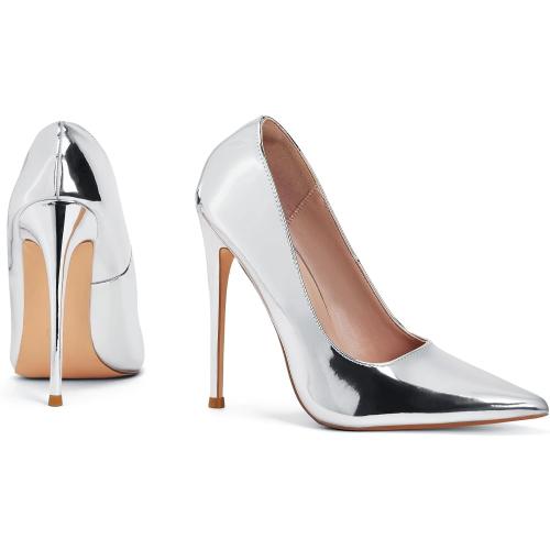 U.S. 7.5 Elisabet Tang Women's High Heels Pumps Closed Pointed Toe Stiletto 4inch Heels Classic Office Special Dressy Wedding Pump Shoes