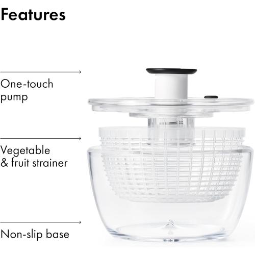 OXO Good Grips Little Salad & Herb Salad Spinner, Fruit Washer and Lettuce Spinner