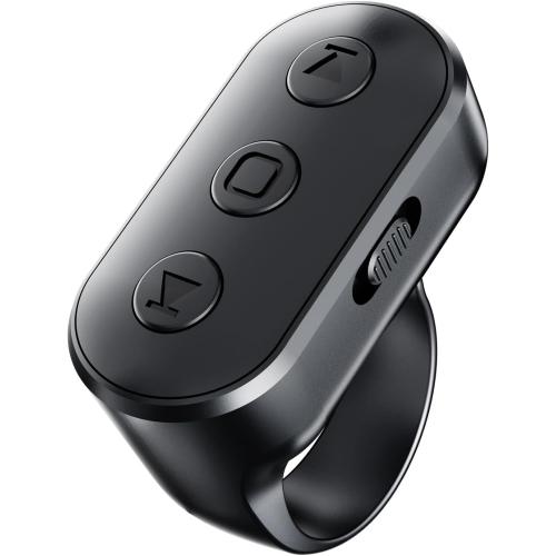 Scrolling Ring Remote for TikTok YouTube IG Shorts Video Landscape Portrait, Fingertip Wireless Scroller Page Turner Clicker for Kindle APP Compatible with iPhone iPad Android Phone Tablet