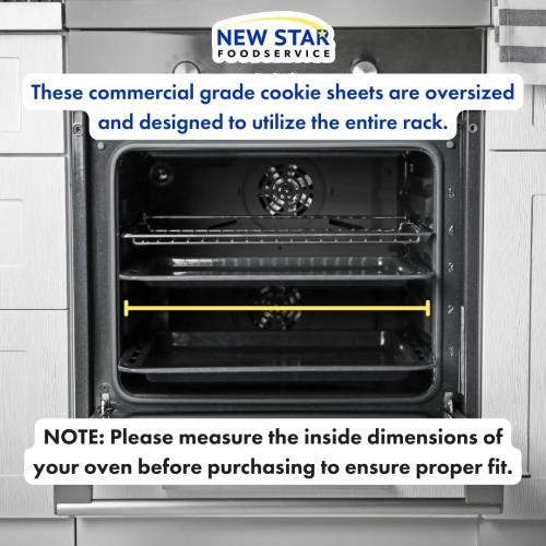 New Star Foodservice Commercial 18-Gauge Aluminum Sheet Pan and Silicone Baking Mat Set, 18 x 26 inch (Full Size)