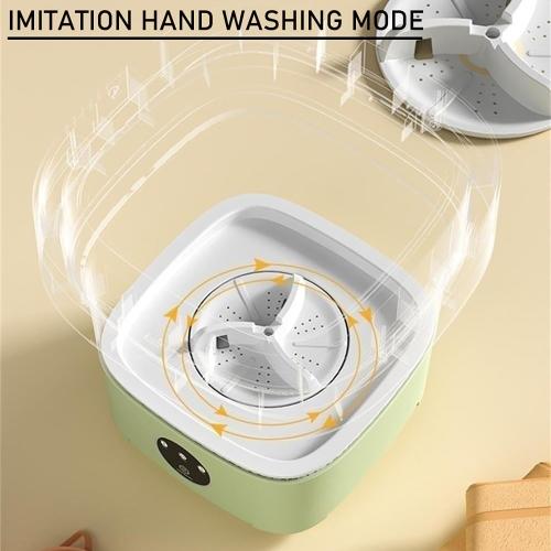 Green Mini Portable washing machine,Mini Washer, upgraded large capacity foldable Washer.Deep cleaning of underwear, baby clothes and other small clothes.Suitable for apartments, dormitories, hotels (Green)