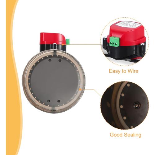 PATIKIL 6 Duct Damper, Stainless Steel Motorized Adjustable HVAC Volume Dampers Airflow Backdraft Damper Control for HVAC Air Balancing System, AC 24V