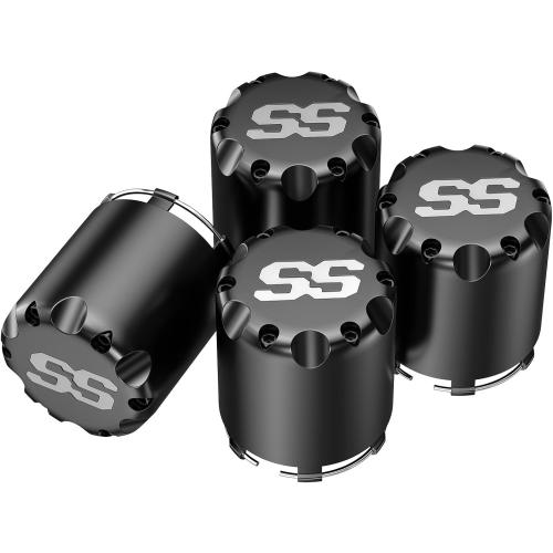 Universal Golf Cart ITP SS Wheel Center Hub Cap, 8,10,12 Inch Push in Style Black Center Cap Cover for Club Car EZGO Yamaha Golf Cart Wheel-4 Packs (Height 3.21 / Outer Diameter 2.75)
