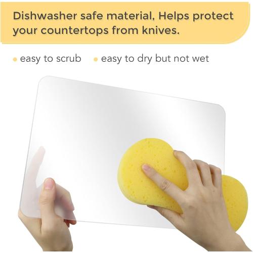 Tecmisse  Plastic Placemat Heat Resistant Washable Table Mats, Clear Placemats for Table, Dining, Kitchen, Crafting and Shelf Liner, 17 x 11 Inch