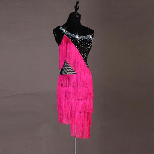 Size M...Shiny Latin Dance Dresses Women's Cha Cha Professional Performance Costumes Ballroom Tango Competition Dancewear