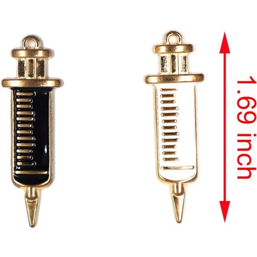 9 Pcs Medical Nurse Charms Gold Plated Enamel Cute White Nurse Cap Heart Stethoscope Charm for Jewelry Making Finding DIY Necklace Bracelet Craft Art Accessories