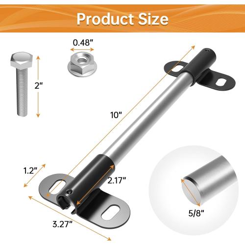 Heavy Duty Wheelbarrow Axle Bracket Set Compatible with 5/8” Wheelbarrow Axles Wheelbarrow Axle Shaft and Bracket Wheelbarrows Spare Part Include Bolt and Nut