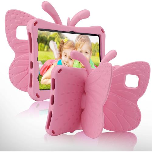 iPad 11th 10th Generation Case Kids,iPad 10 11 inch 2022 2025 A16 Butterfly Case with Kickstand Light EVA Full Boby Drop Protective Rugged Shockproof Kid-Proof Kids Tablet Cover for Girl Kid (Pink)