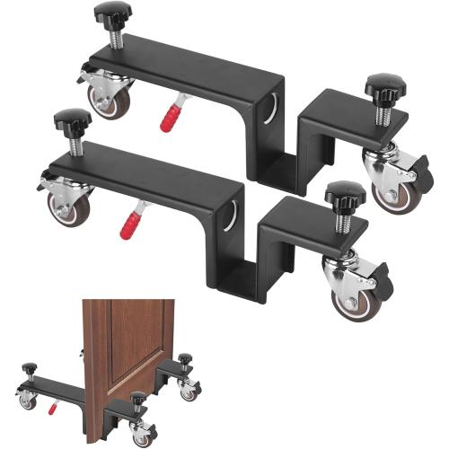 2PCS Door Installation Kit Holds up tp 330LBS, Heavy Duty Door Installation Dolly Easy Install for Single Person Door Tools for Doors from 1.18” to 1.97”