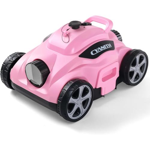 110 Mins Runtime Pool Vacuum for Above Ground Pool, Cordless Robotic Pool Cleaner for Flat Inground Pools up to 1,076 Sq. Ft, Automatic Self-Parking with Dual Strong Brushless Suction Motors（Pink ). ( No charge, no test )