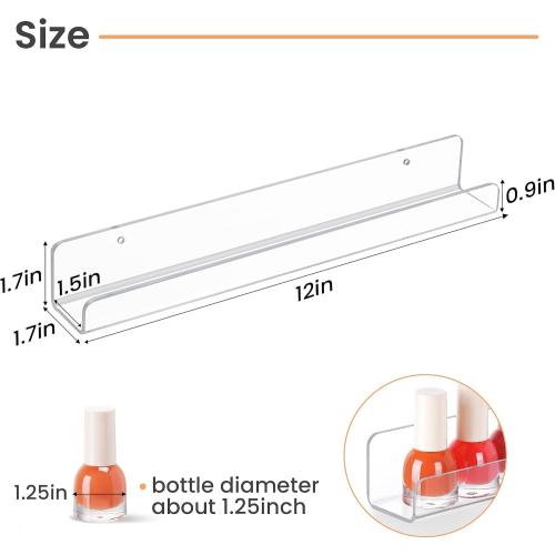 2 Pack Clear Acrylic Shelves