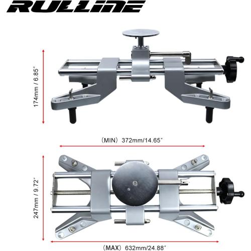 RULLINE Wheel Clamp & Magnetic Adapter 3PCS Wheel Alignment Tool for Precise Camber Caster Gauges Fits for 11-25 Rims Camber Alignment Tool Universal Tire Repair Tool