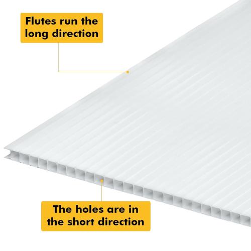 Corrugated Plastic Board 24x36 inch - 4 Pack White Plastic Poster Board, 3/16'' (5MM) Thick Blank Board, Waterproof Sheets for Indoor & Outdoor Use, Displays
