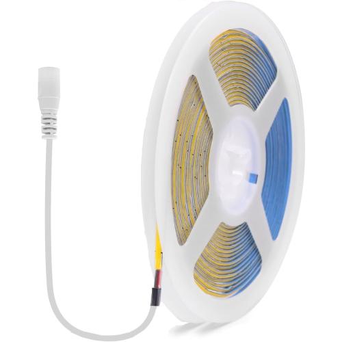 USB COB LED Strip 3mm 5mm 8mm Width 12V 320LEDs Flexible LED Strip Light with Adhesive High Density Linear Lighting(Natural White,5V 3MM DC Wire_2M)