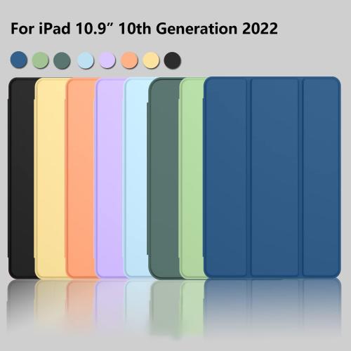 ZryXal iPad 10 Case/iPad 10th Generation Case [11-Inch 2025/10.9 Inch 2022] with Pencil Holder, Smart Cover with Soft TPU Back [Support Auto Wake/Sleep] (Navy Blue)