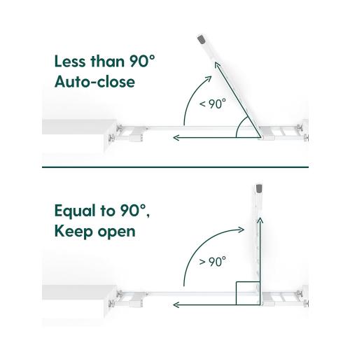 BABELIO 29-48 Extra Wide Baby Gate with Cat Door,Auto Close Metal Pet Door for Stairs, Doorways, House, Pressure/Hardware Mounted, Easy Walk Thru, White