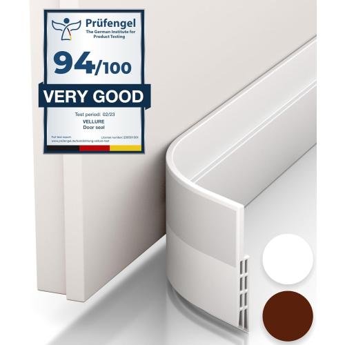 Vellure® Door Draft Stopper for Bottom of Door - Premium Door Sweep for Bottom of Door/Weather Stripping Door Seal (Save Energy – installs Quickly and Easily) Door Strip Ideal for