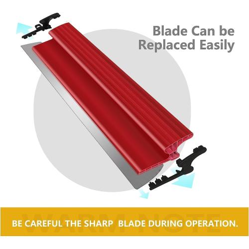 Suokoun 24 Inch Drywall Skimming Blade, 0.38mm Stainless Steel Blade, Drywall Knife