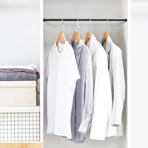 1Pack Spring Tension Curtain Rod 26-39 inch Black Adjustable Spring Rod Extendable Tension Rod For Kitchen, Bathroom, Window, Bookshelf, Closet