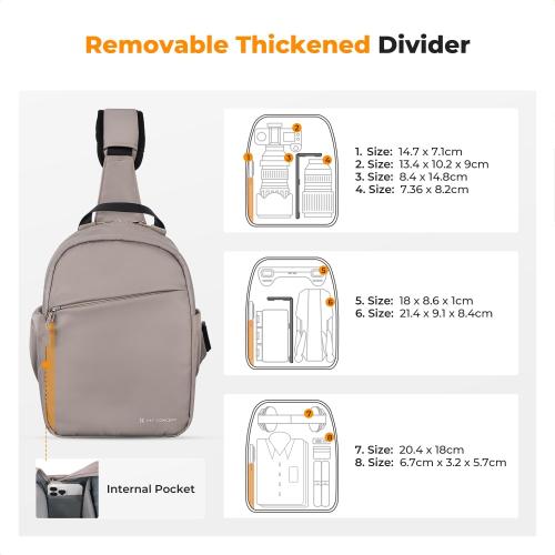 K&F CONCEPT Small Camera Bag for Photographer, Camera Sling Crossbody bag for DSLR/SLR/Mirrorless Camera, Compact Camera Case for Men and Women