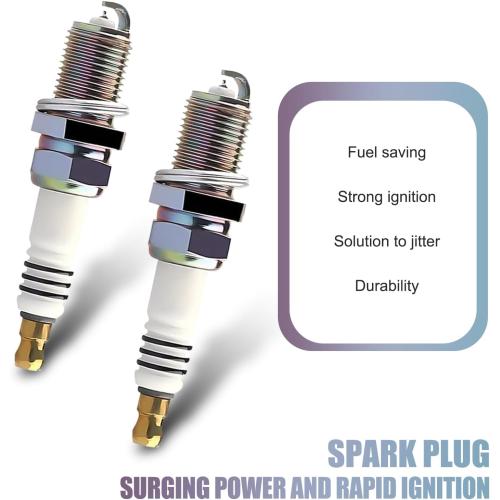 4PCS Car Spark Plugs, Iridium Car Ignition Plugs Designed for 5464 BKR5EIX-11, Vehicle Ignition System Upgrade Replacement Parts, Compatible with Honda, Lexus (Silver)