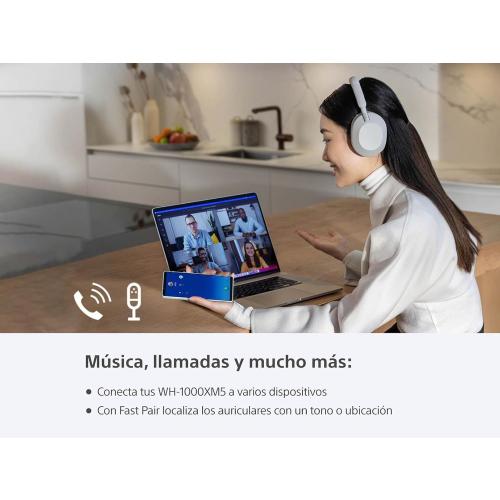 Sony WH-1000XM5 Noise Canceling Wireless Headphones - 30hr Battery Life - Over-Ear Style - Optimized for Alexa and Google Assistant - Built-in mic for Calls - Silver International Version