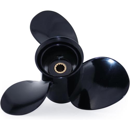 CAPTAIN Aluminum Outboard Propeller Fit Evinrude/Johnson Engines 8-15HP 13Tooth Spline RH