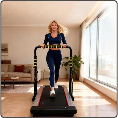 Walking Pad Handle Bar Only,Walking Pad with Handle Bar,Height-Adjustable Treadmill Accessories,25.2 inch Wide, 42.5 inch Max Height,Quick Assembly, Durable and Sturdy, Black and Yellow