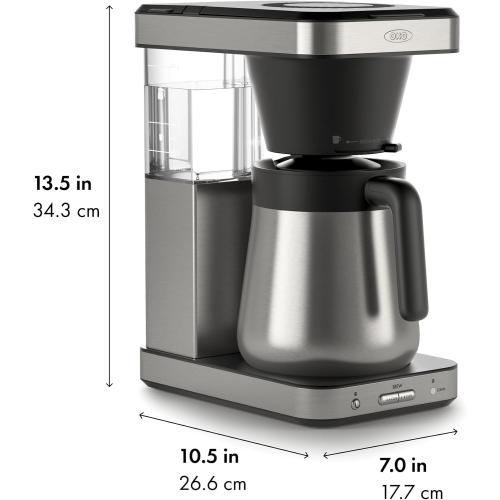 OXO Brew 8-Cup Coffee Maker - Single-Serve & Carafe, Thermal Stainless Steel, SCA Certified