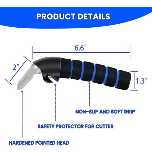 Car Handle Assist for Elderly - Car Door Handle for Elderly & Seniors & Handicap - Multifunction Car Armrest Portable Bar（2Pack Blue and Strap）